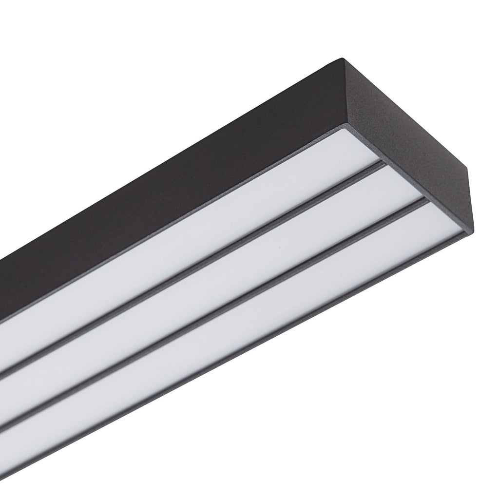 Smart LED-taklampe Leicy svart 100 cm RGB CCT dimbar fjernkontroll