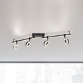 Smart LED-taklampe LOLAsmart Bileda 4-lys svart RGB CCT forfra