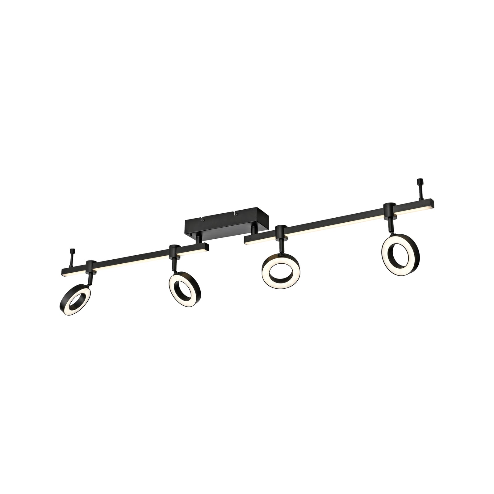 Smart LED-taklampe LOLAsmart Bileda 4-lys svart RGB CCT detalj