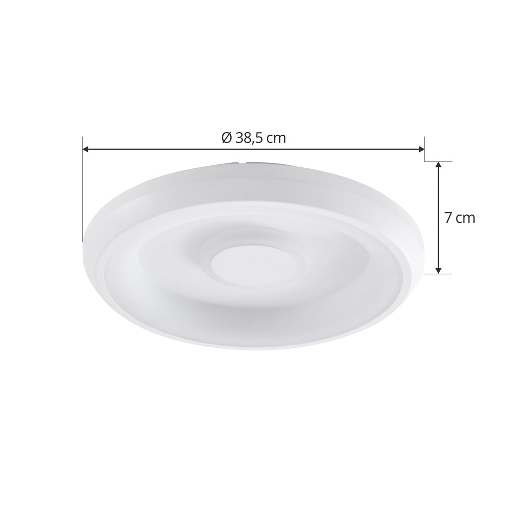 Smart LED-taklampe Lynden RGB dimbar hvit nærbilde av lys