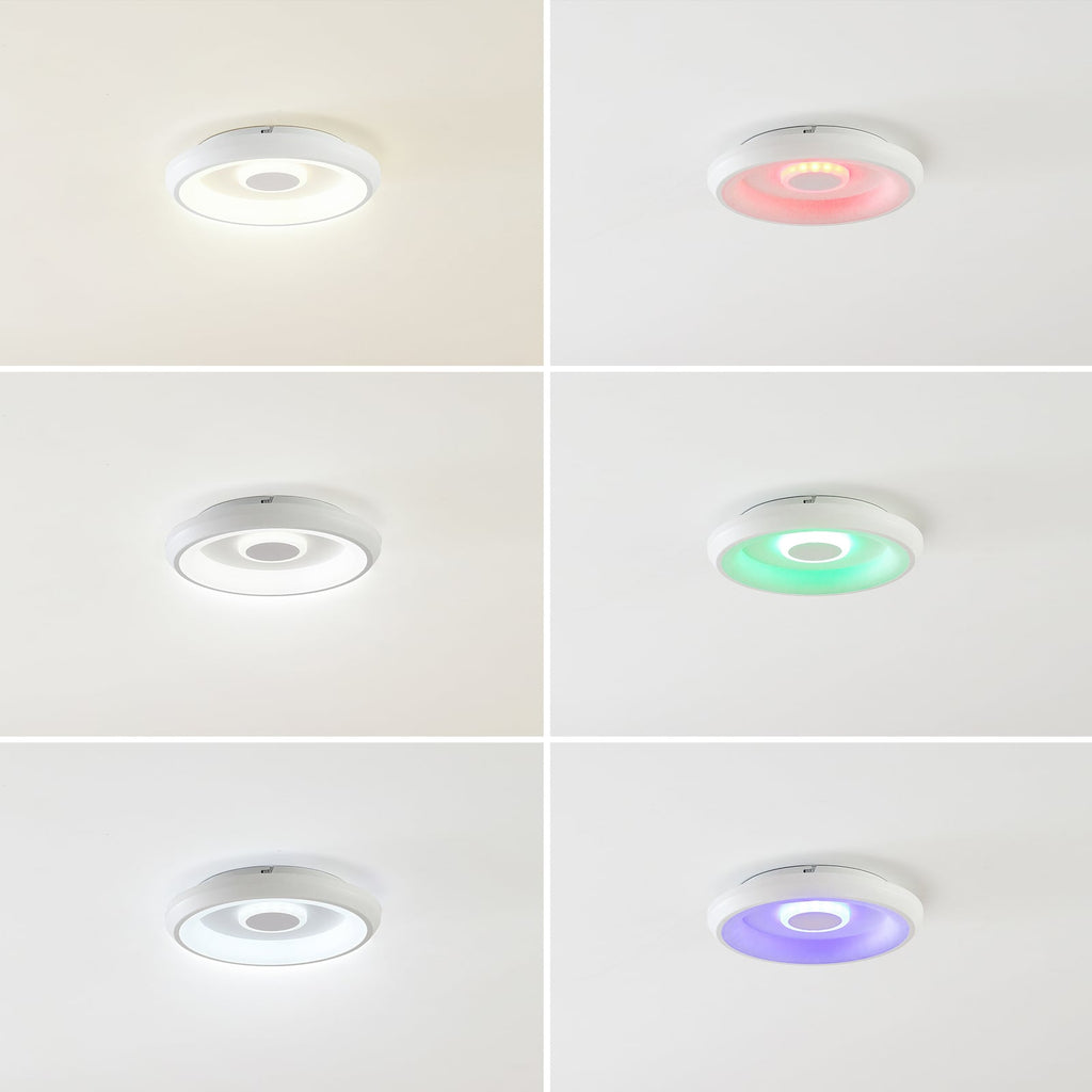 Smart LED-taklampe Lynden RGB dimbar hvit Ø38 cm - Lindby