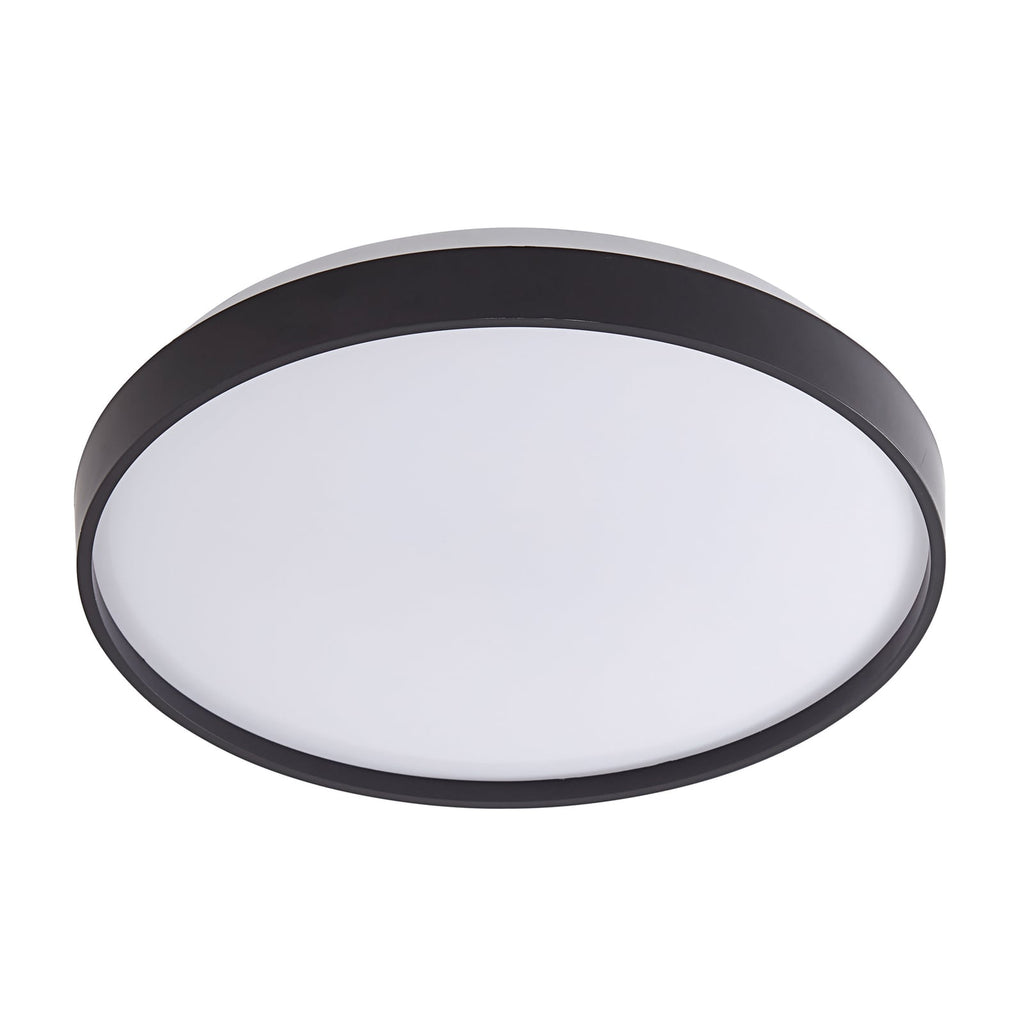 Detalj av Smart LED-taklampe Mirren svart metall RGB CCT