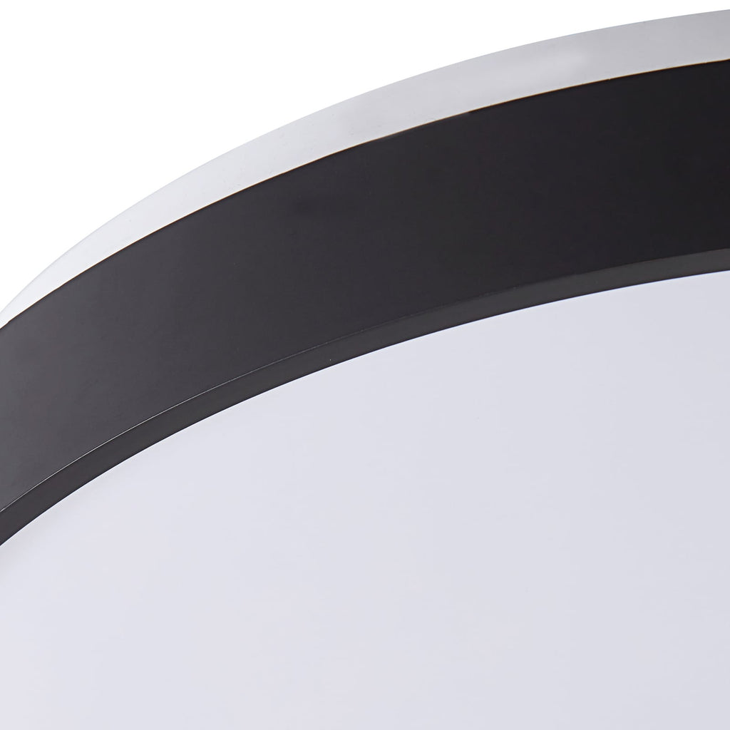 Smart LED-taklampe Mirren svart metall RGB CCT med fjernkontroll