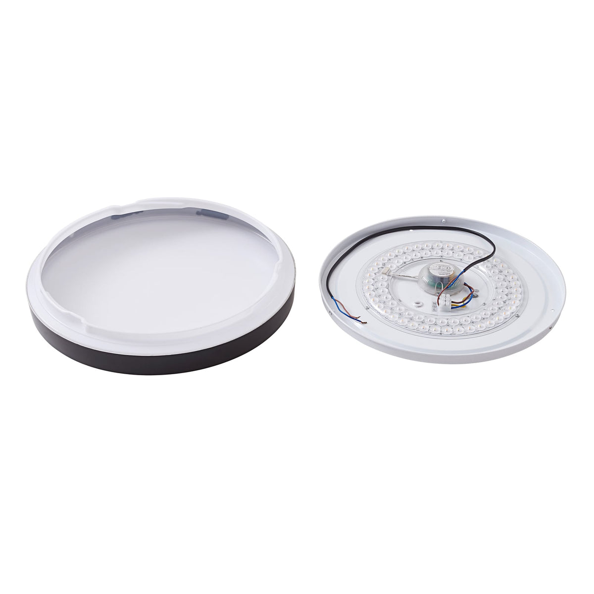 Smart LED-taklampe Mirren svart metall RGB CCT i bruk