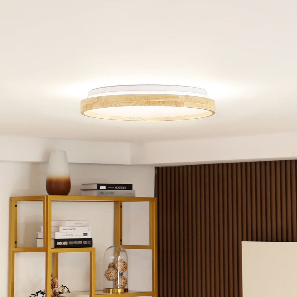 Smart LED taklampe Mirren tre dimbar CCT RGB Ø49,5 cm forfra