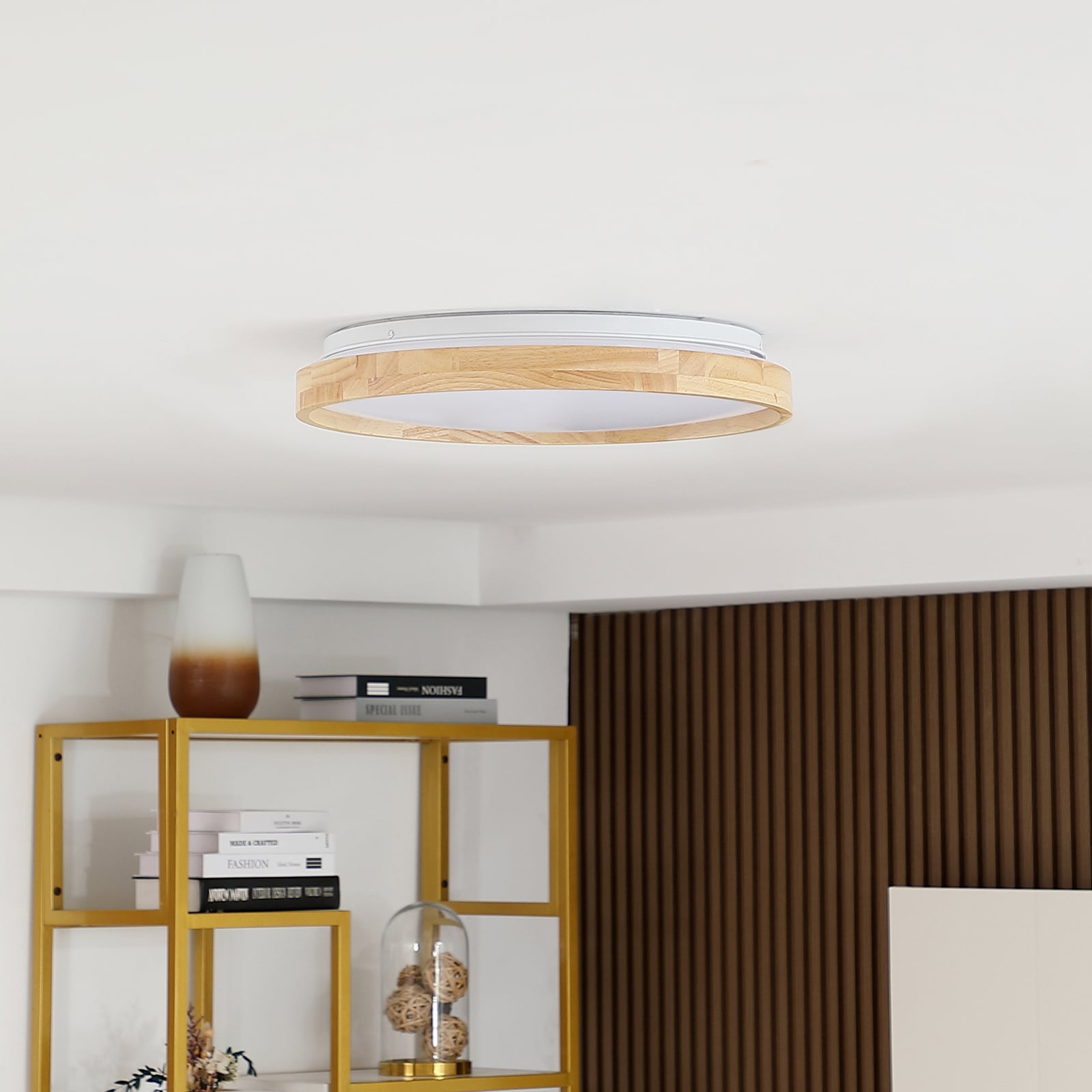 Smart LED taklampe Mirren tre dimbar CCT RGB Ø49,5 cm bakside