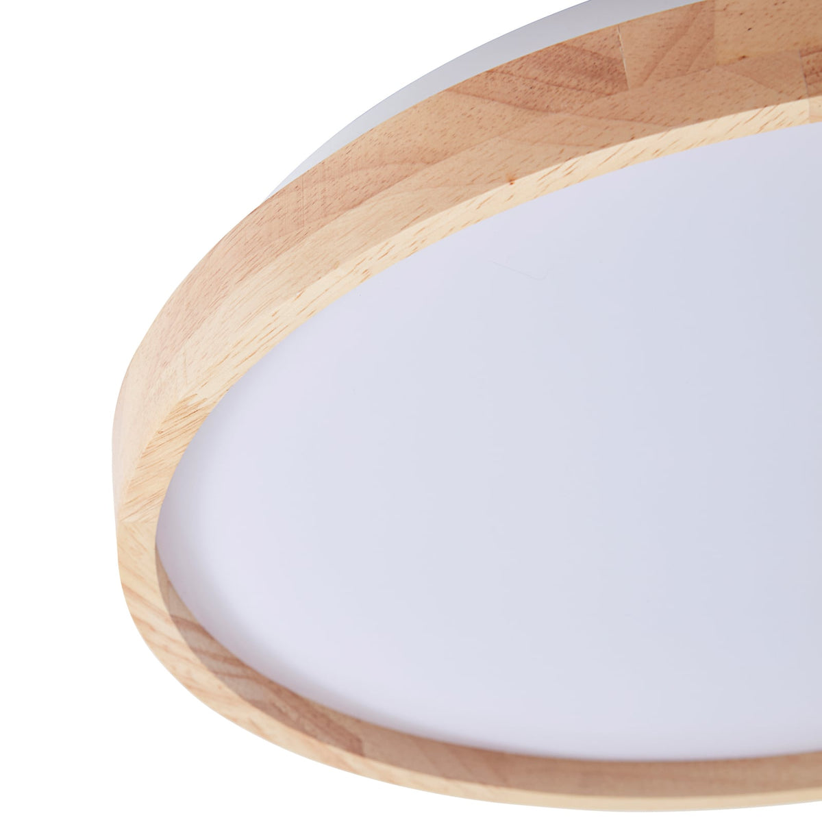 Nærbilde av tredetaljer på Smart LED taklampe Mirren tre dimbar CCT RGB Ø49,5 cm