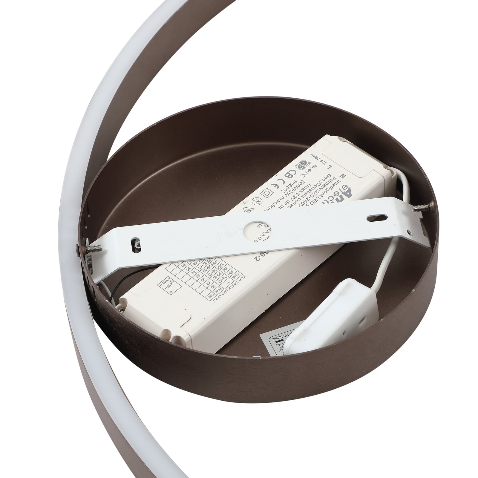 Smart LED-taklampe Moise kaffe CCT dimbar Ø60 cm app-styring