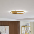 Smart LED taklampe Moise rund gull CCT dimbar Ø60 cm forfra