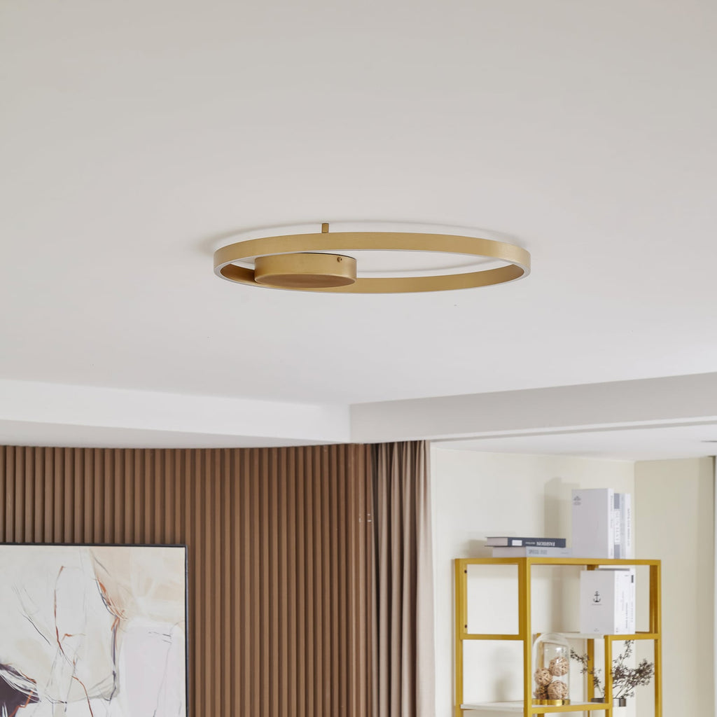 Smart LED taklampe Moise rund gull CCT dimbar Ø60 cm bakside