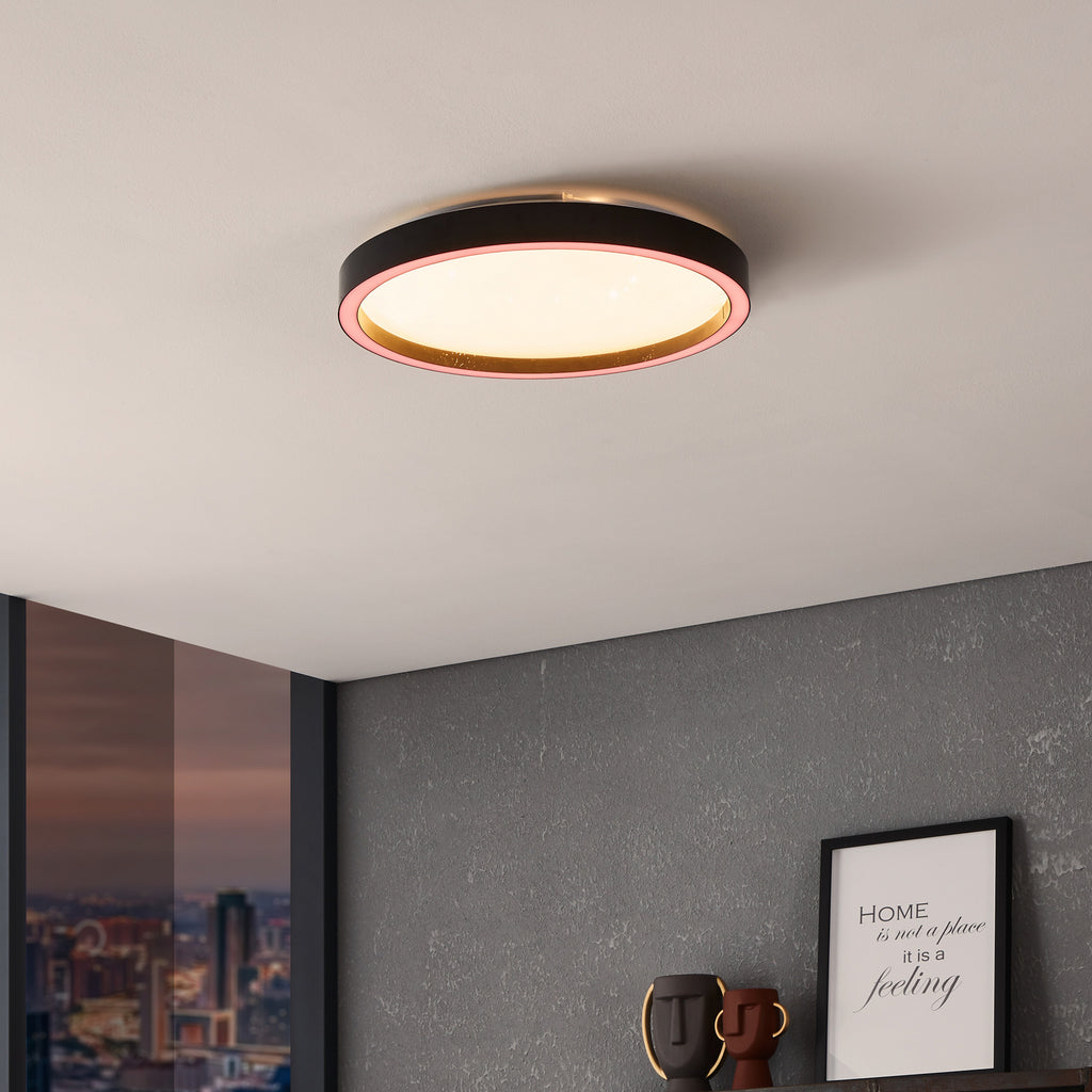 Smart LED-taklampe Montemorelos-Z bakside med monteringsdetaljer