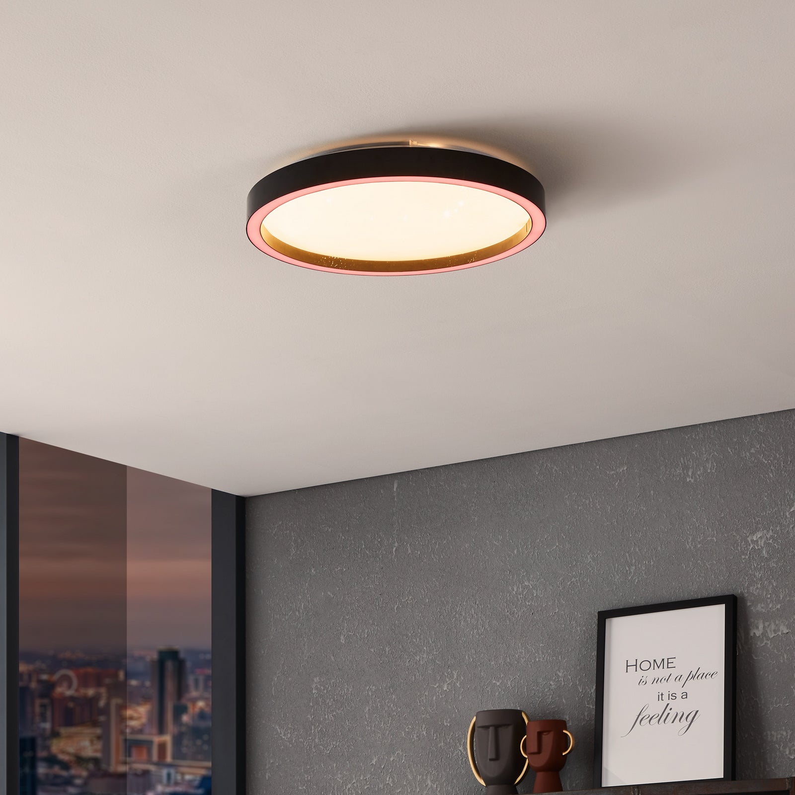 Smart LED-taklampe Montemorelos-Z bakside med monteringsdetaljer