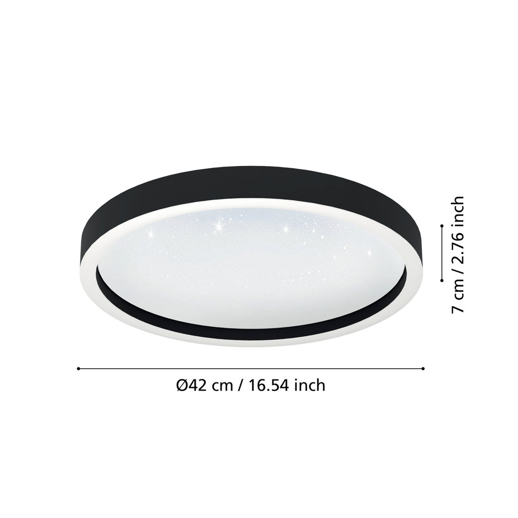 Smart LED-taklampe Montemorelos-Z nærbilde av krystalleffekt