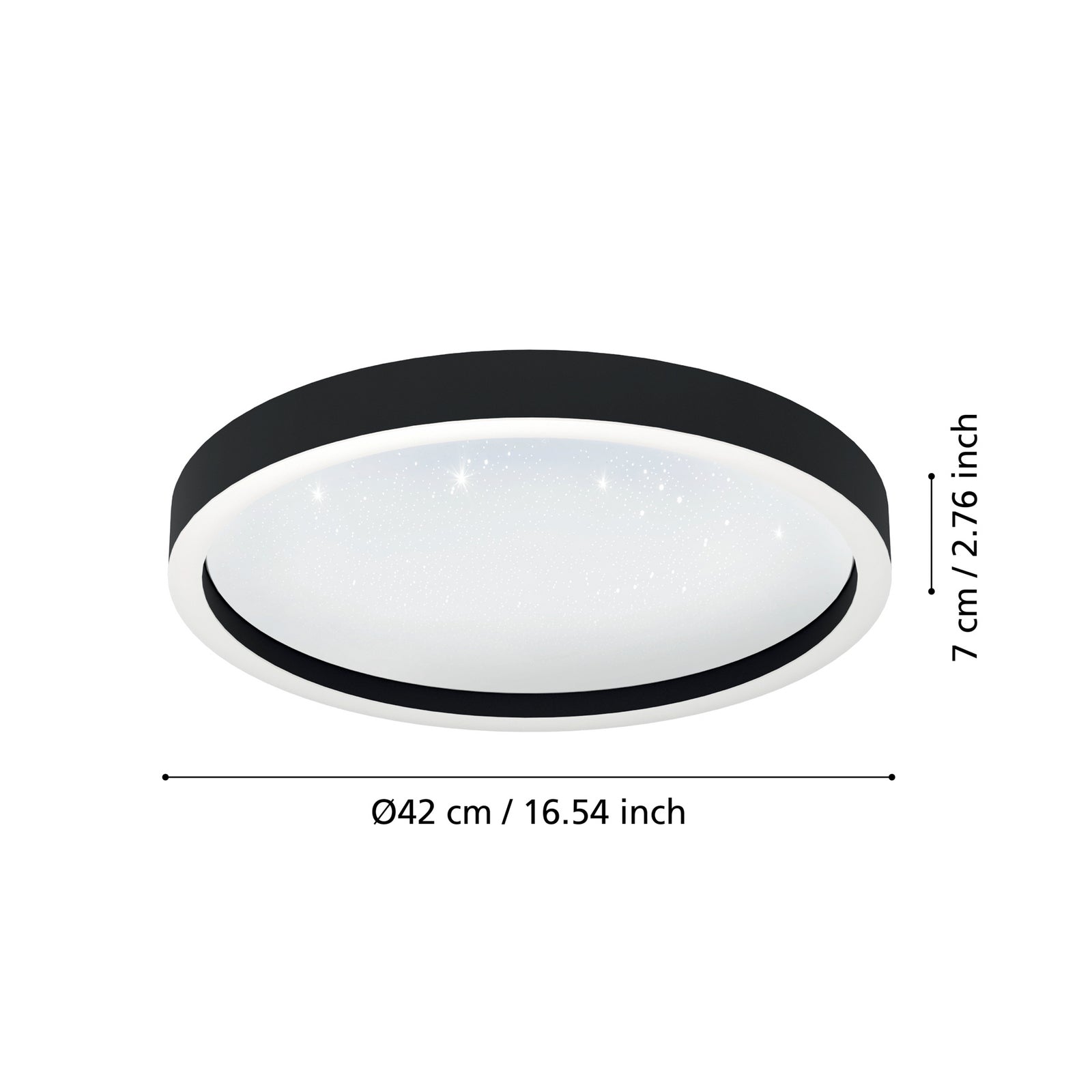 Smart LED-taklampe Montemorelos-Z nærbilde av krystalleffekt