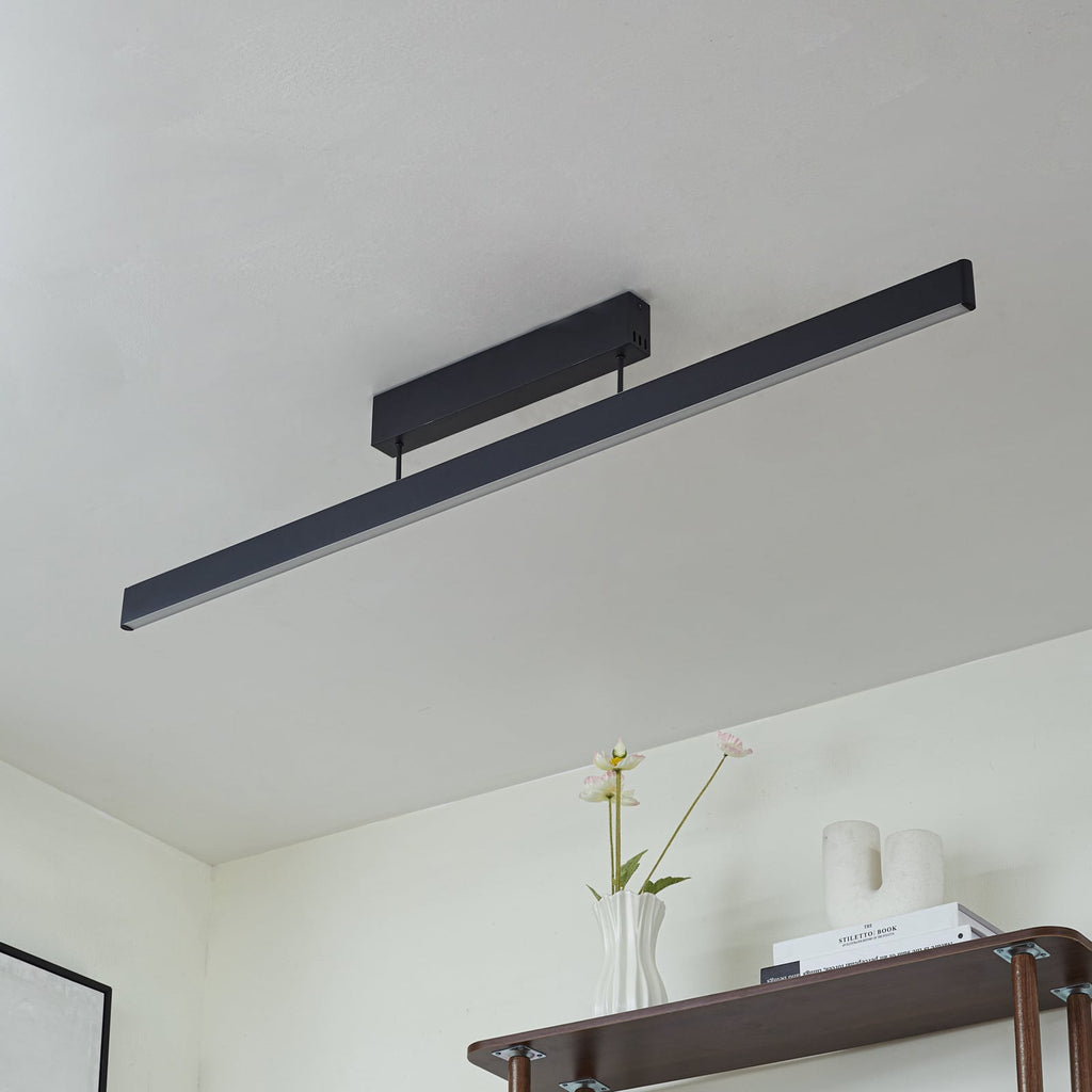 Smart LED-taklampe Mylosh svart 110 cm detalj av materiale