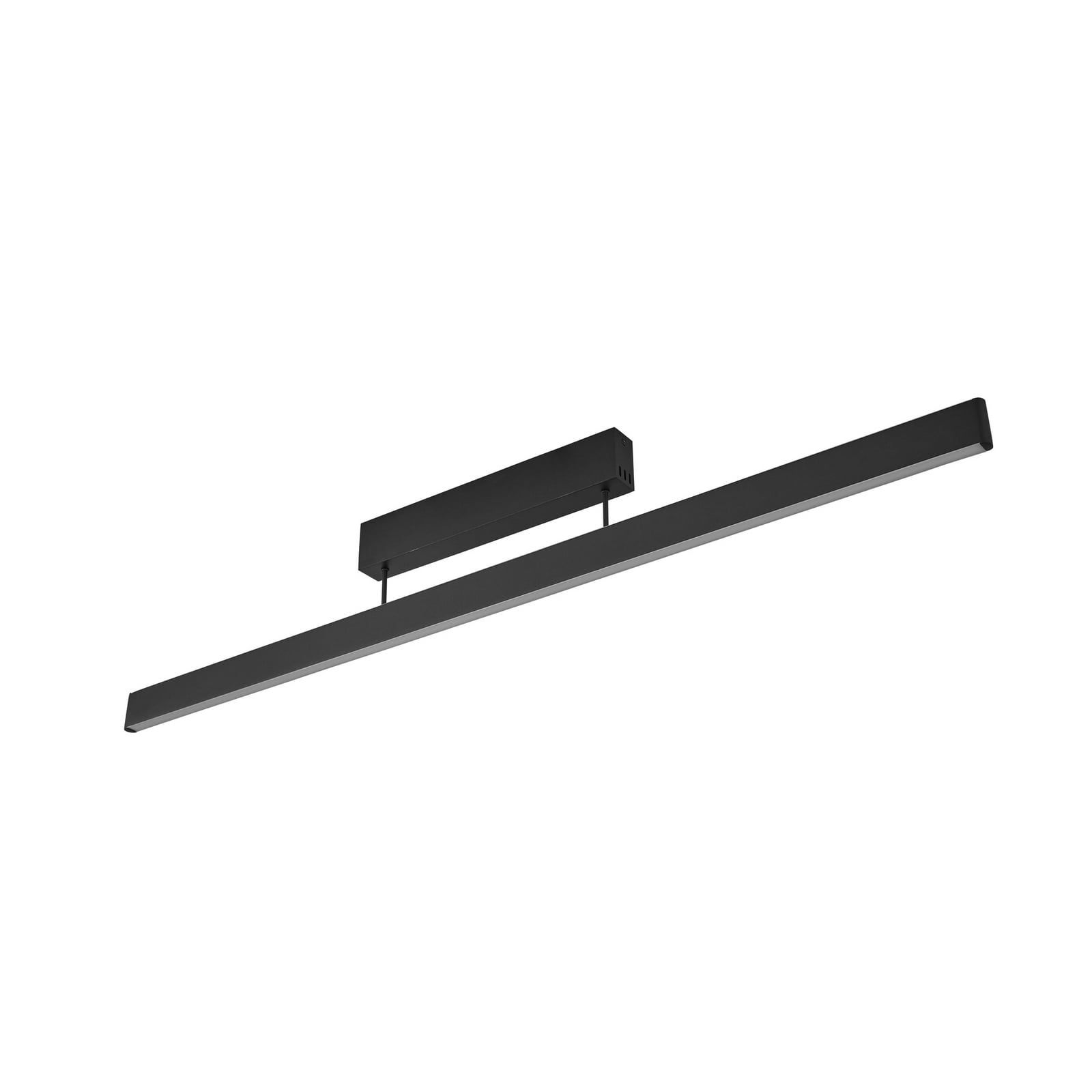 Smart LED-taklampe Mylosh svart 110 cm montert i rom