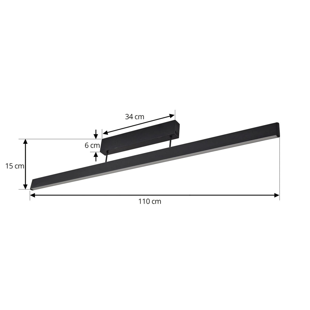 Smart LED-taklampe Mylosh svart 110 cm nærbilde av silikon