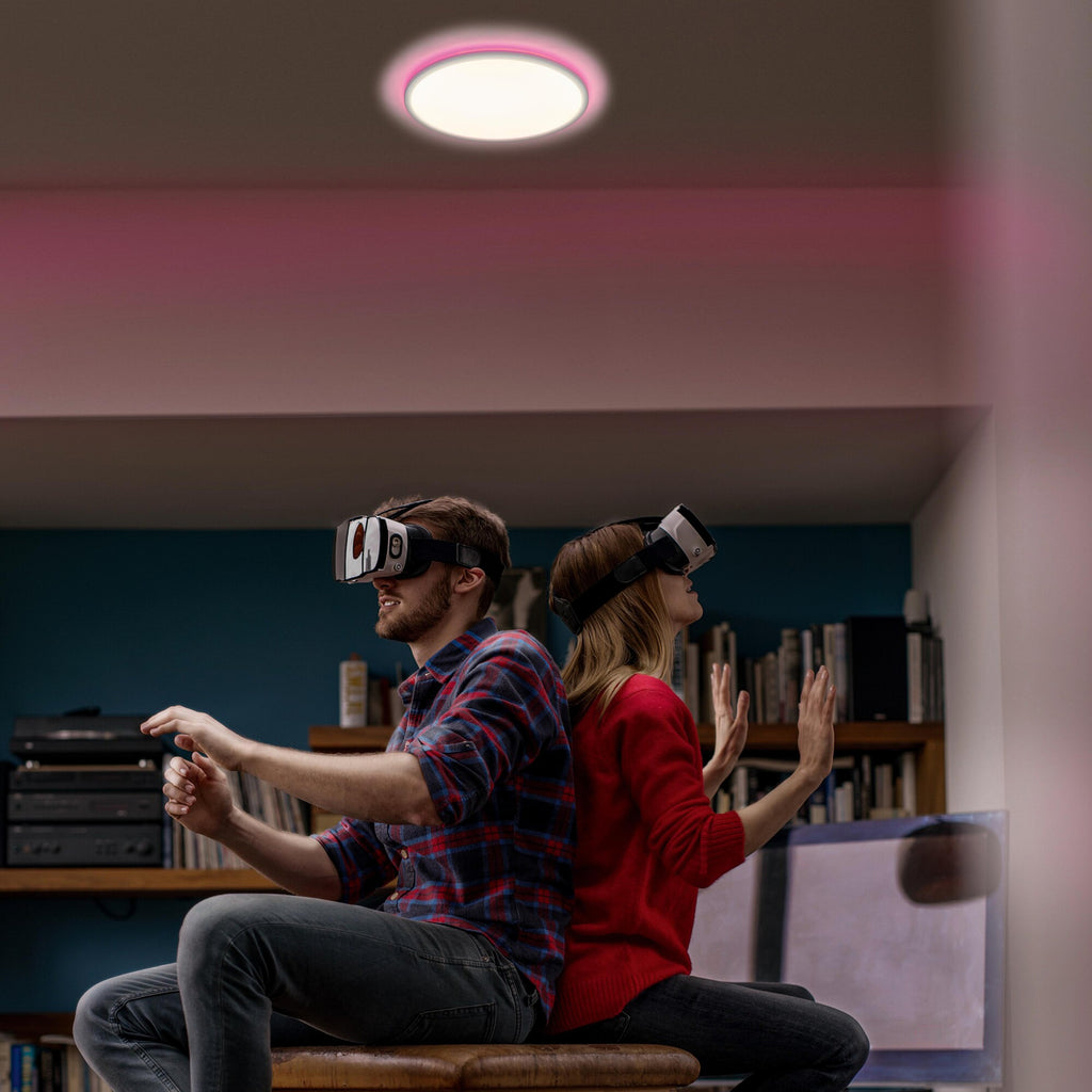 Nærbilde av LED-lys i Smart LED-taklampe Orbis Ultra Slim WiFi Ø24 cm