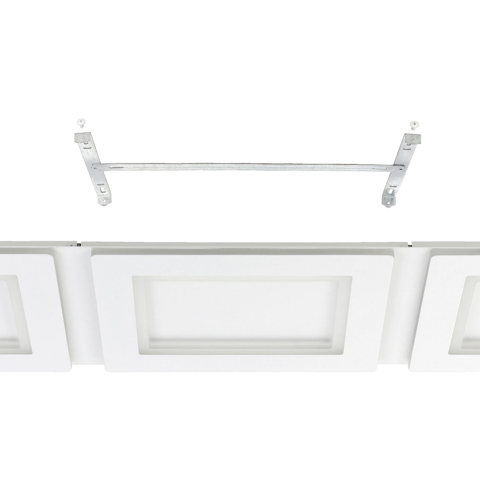 Smart LED-taklampe Padrogiano-Z 3-lys RGB CCT 120x30 cm med dimmer