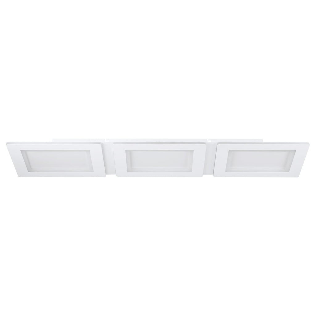 Smart LED-taklampe Padrogiano-Z 3-lys RGB CCT 120x30 cm montert i rom