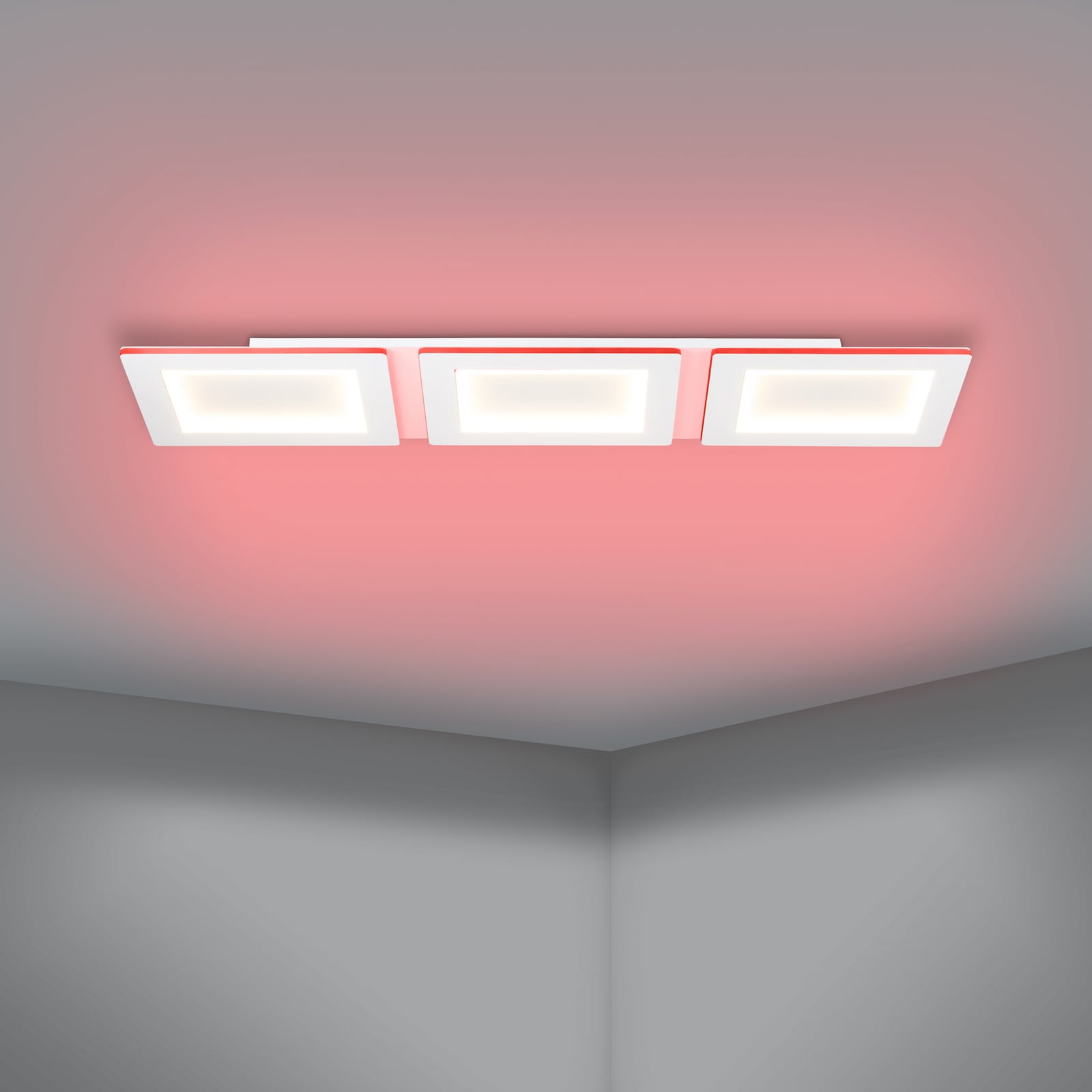 Nærbilde av LED-lys i Smart LED-taklampe Padrogiano-Z 3-lys RGB CCT 120x30 cm