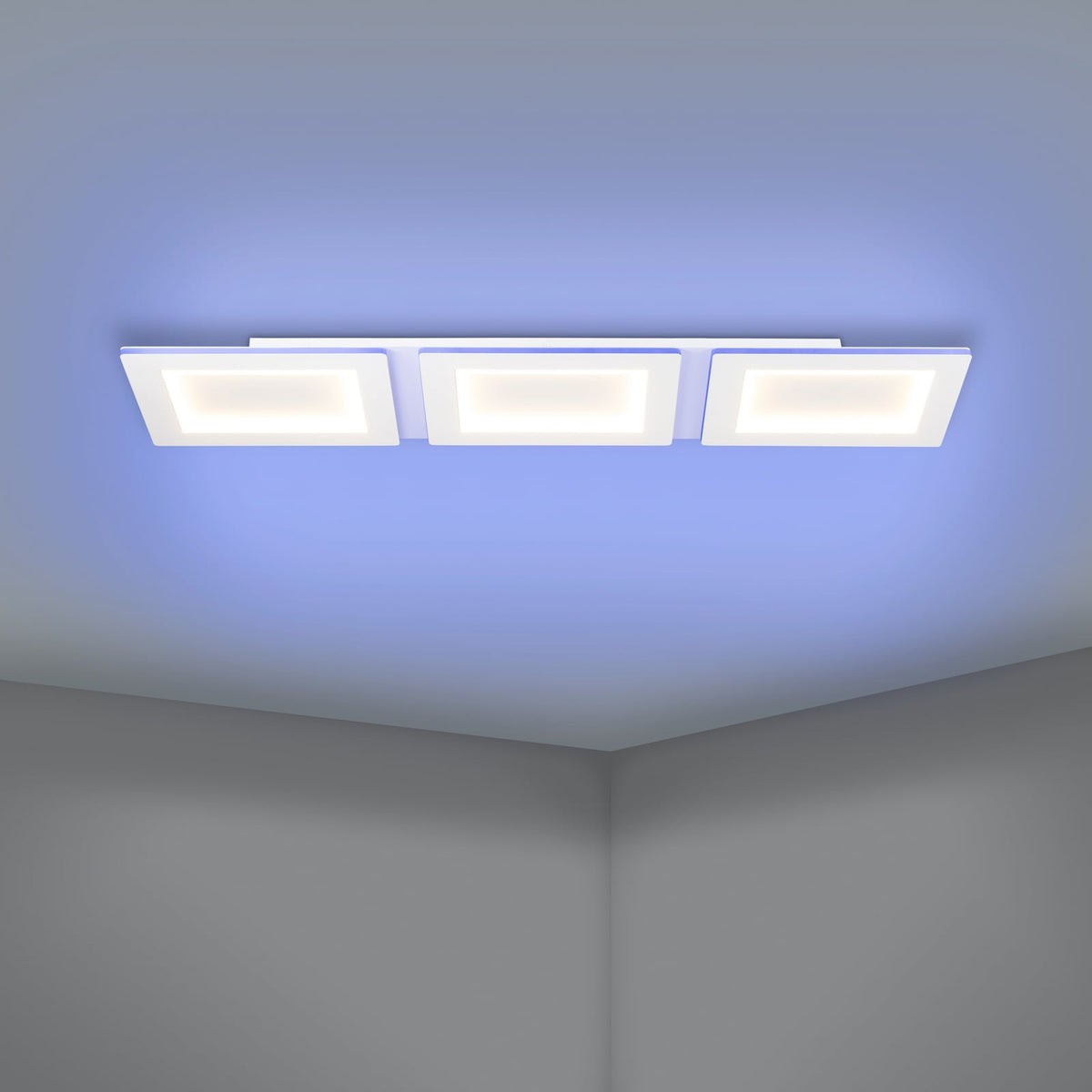Smart LED-taklampe Padrogiano-Z 3-lys RGB CCT 120x30 cm sideprofil