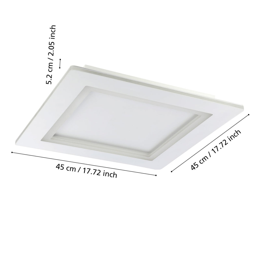 Detalj av Smart LED-taklampe Padrogiano-Z 45x45 cm RGB CCT