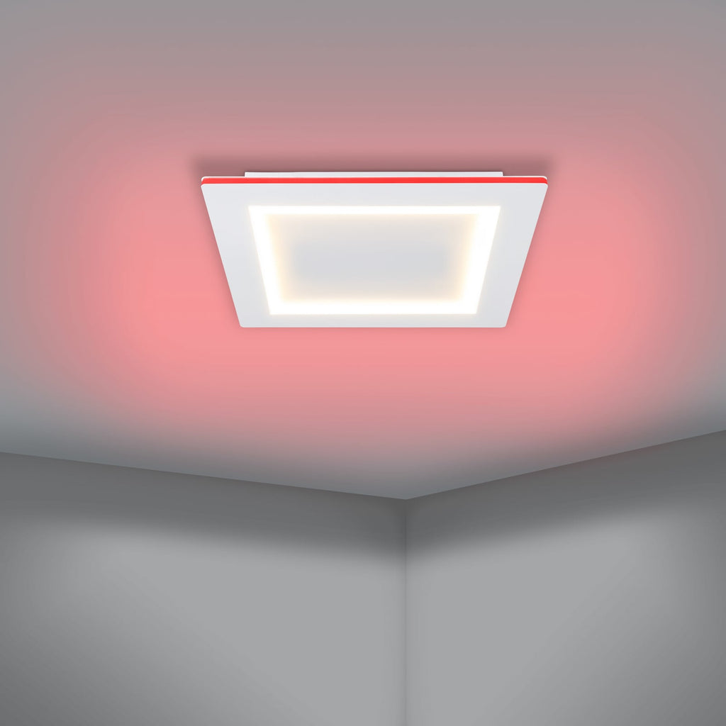 Nærbilde av LED-lys i Smart LED-taklampe Padrogiano-Z 45x45 cm RGB CCT