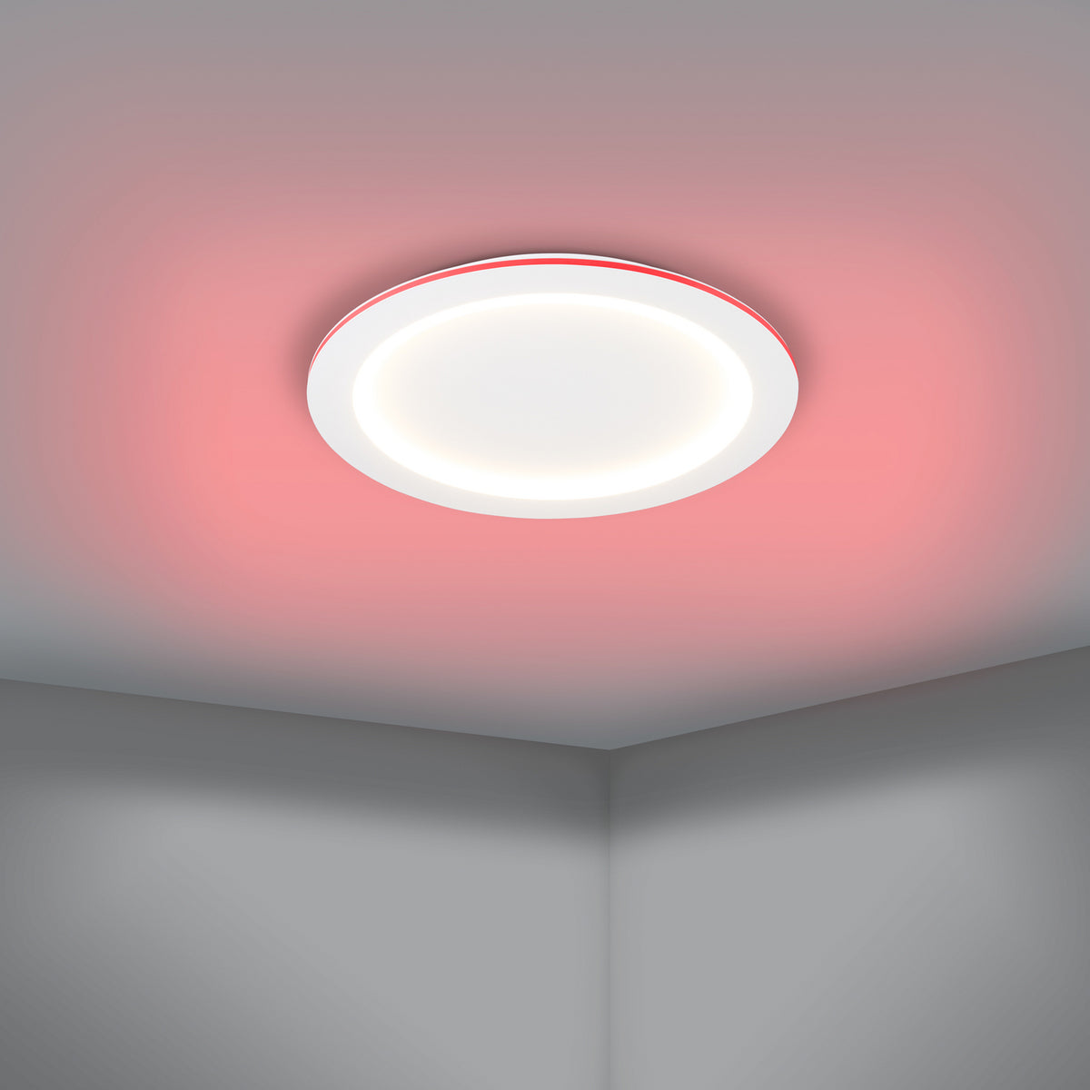 Smart LED-taklampe Padrogiano-Z RGB CCT dimbar Ø60 cm hvit lysmodus
