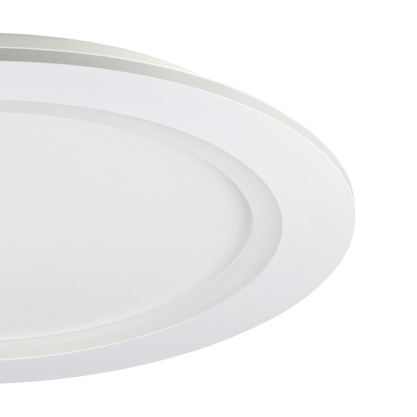 Smart LED-taklampe Padrogiano-Z RGB CCT dimbar Ø60 cm hvit stemmekontroll
