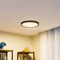 Smart LED-taklampe Pravin dimbar CCT Ø40 cm svart forfra