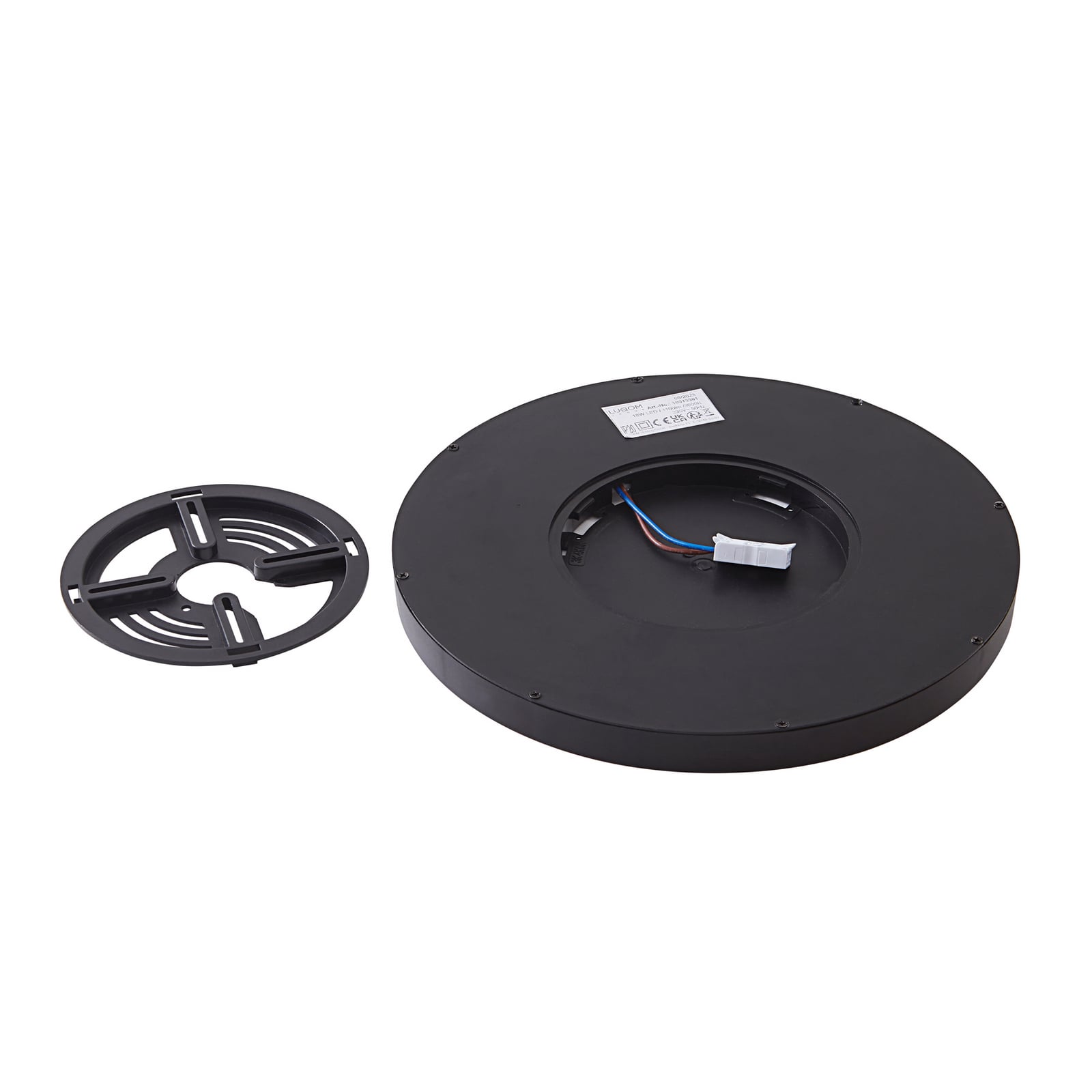 Smart LED-taklampe Pravin svart lysdetalj