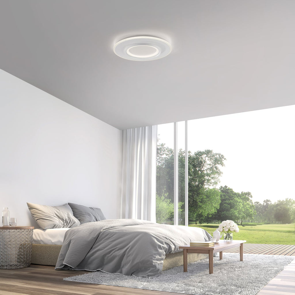 Smart LED taklampe Q-Kalina dimbar CCT RGB hvit Ø50 cm bakside