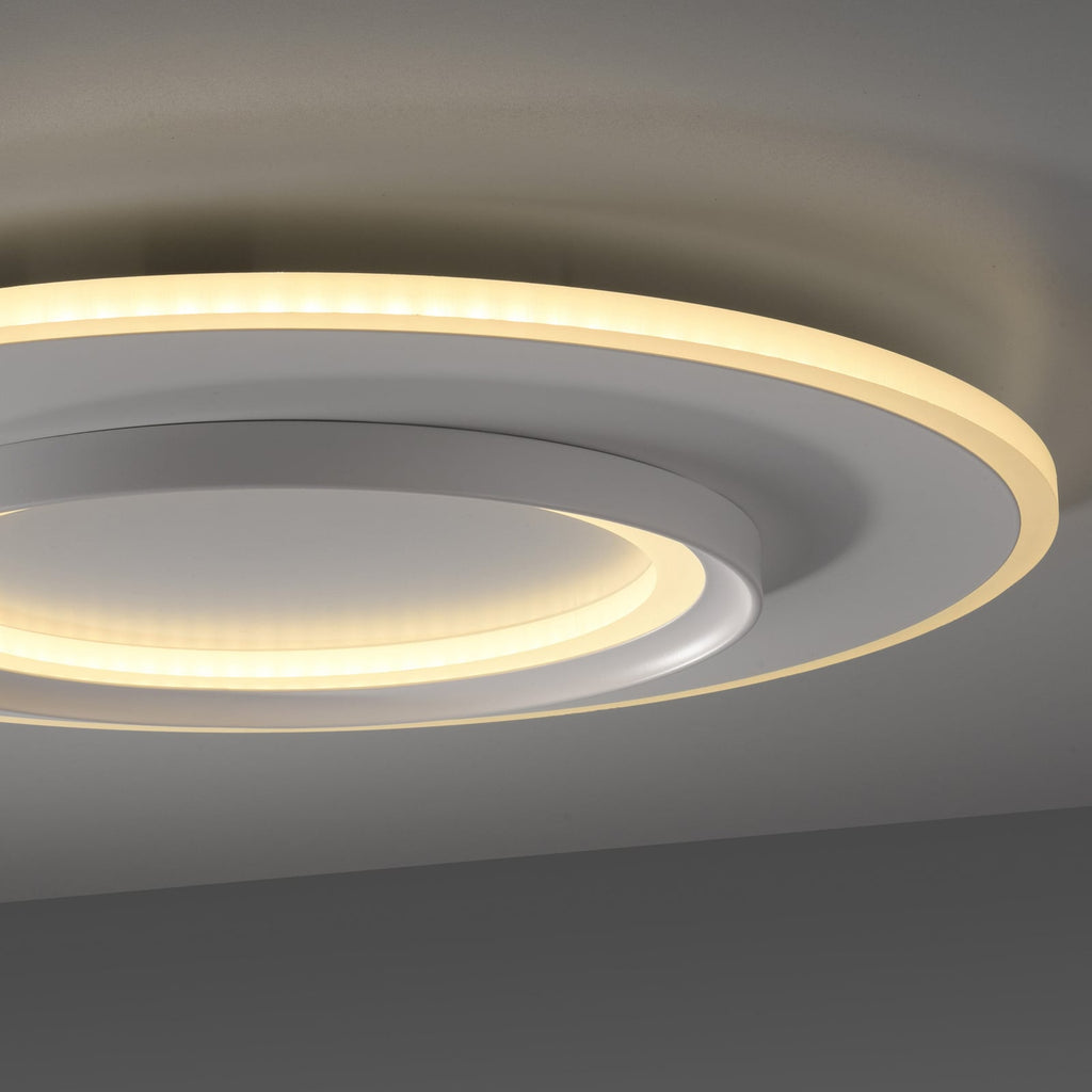 Smart LED taklampe Q-Kalina dimbar CCT RGB hvit Ø50 cm med fjernkontroll