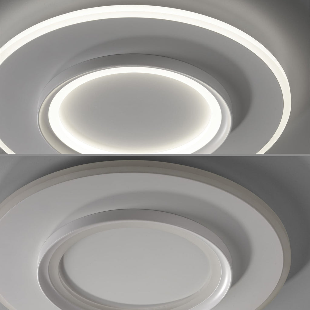 Smart LED taklampe Q-Kalina dimbar CCT RGB hvit Ø50 cm sideprofil
