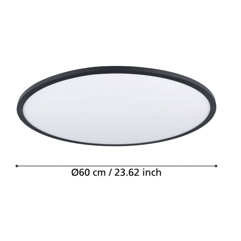 Smart LED-taklampe Sarsina-Z CCT dimbar svart detalj av materiale
