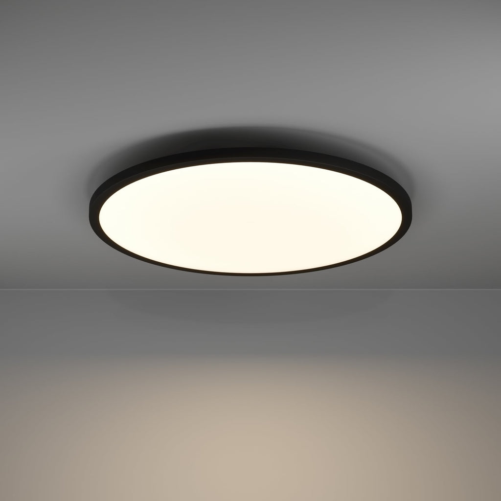 Smart LED-taklampe Sarsina-Z CCT dimbar svart sideprofil