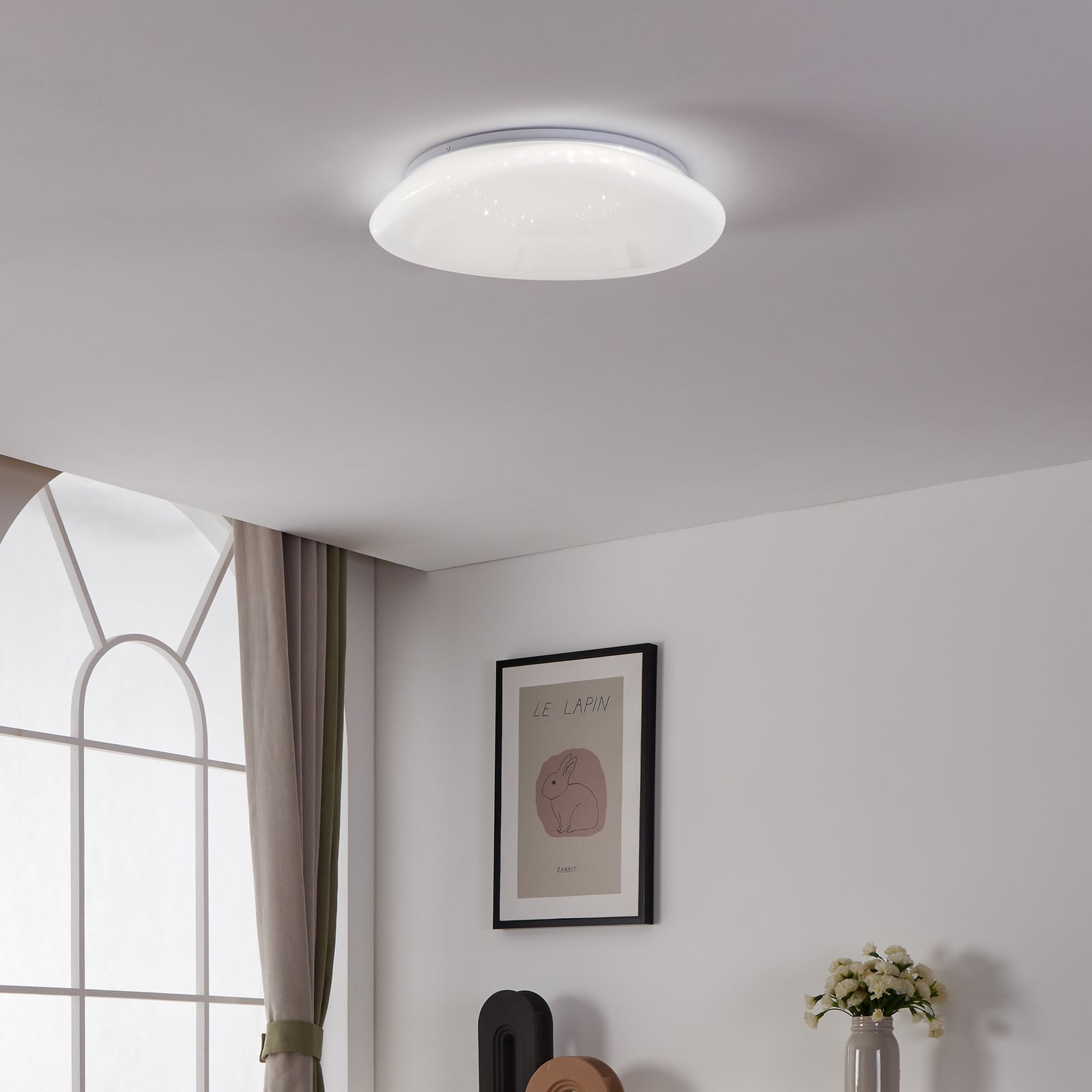 Smart LED-taklampe Sileras-Z med fjernkontroll