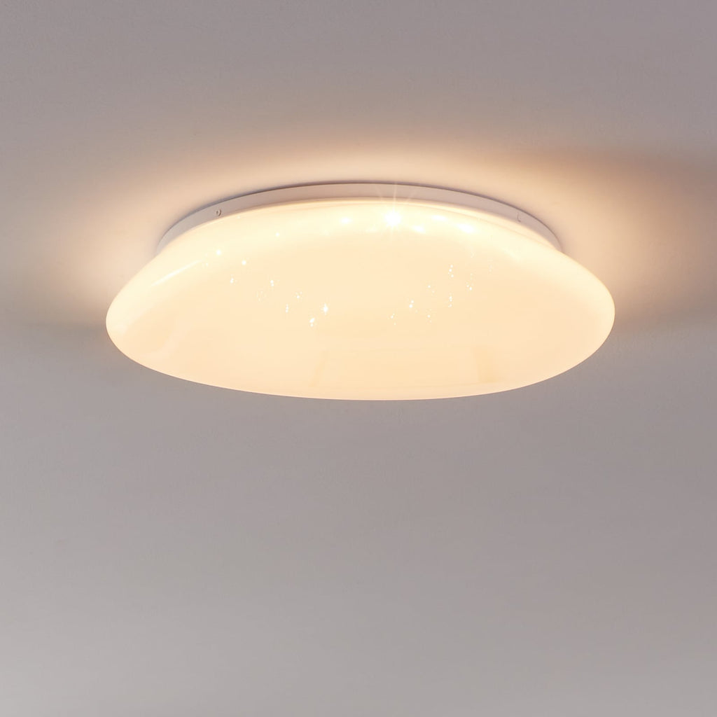 Smart LED-taklampe Sileras-Z krystalleffekt forfra