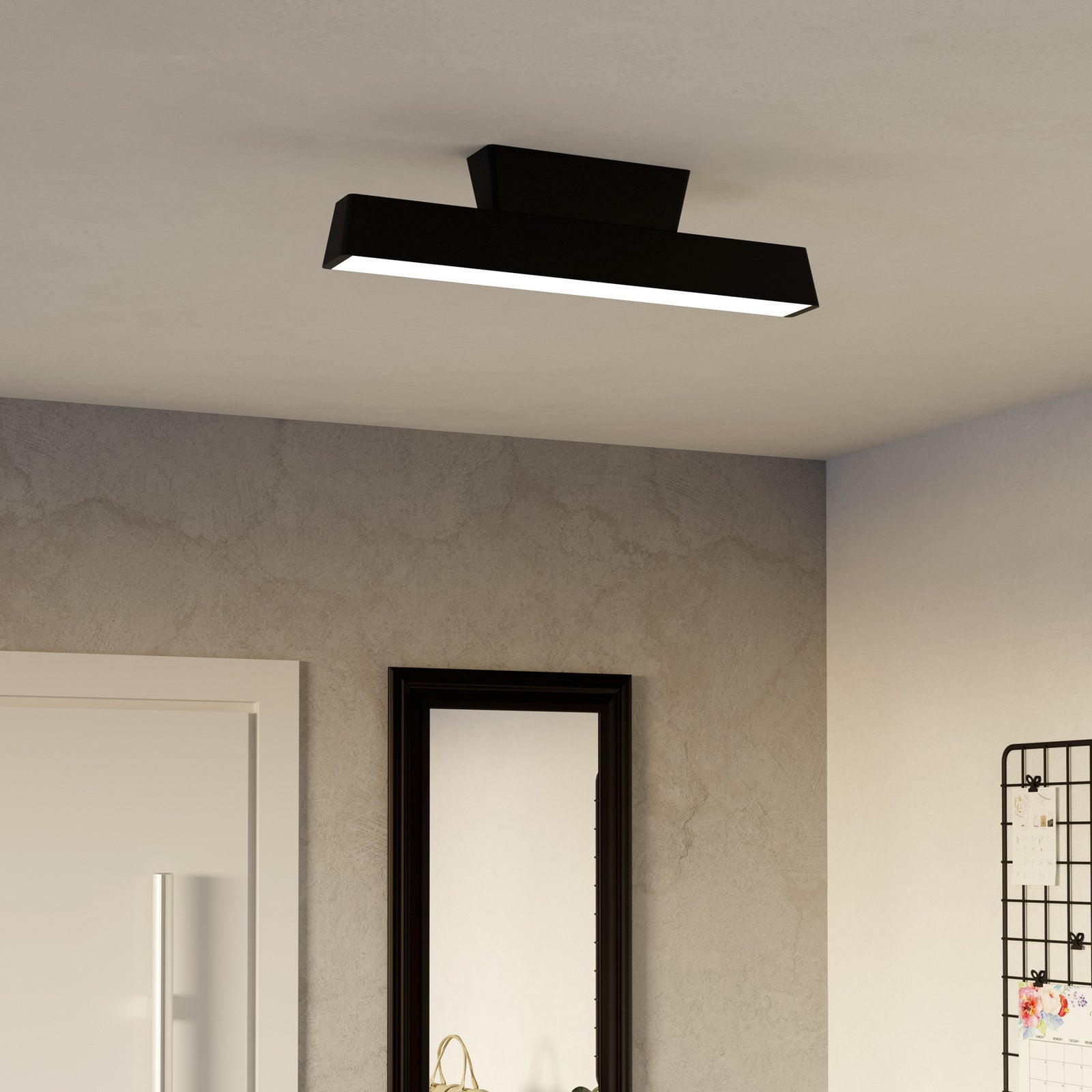 Smart LED-taklampe Simolaris-Z svart 47 cm bakside
