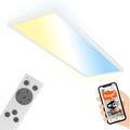 Smart LED-taklampe Tava 58x20 cm CCT dimbar med fjernkontroll forfra