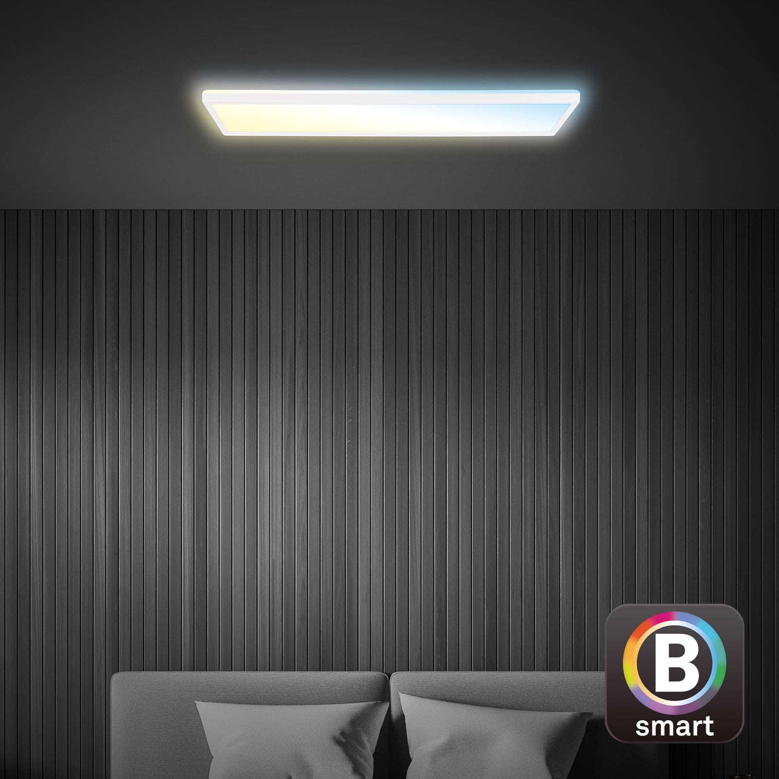Smart LED-taklampe Tava montert i taket