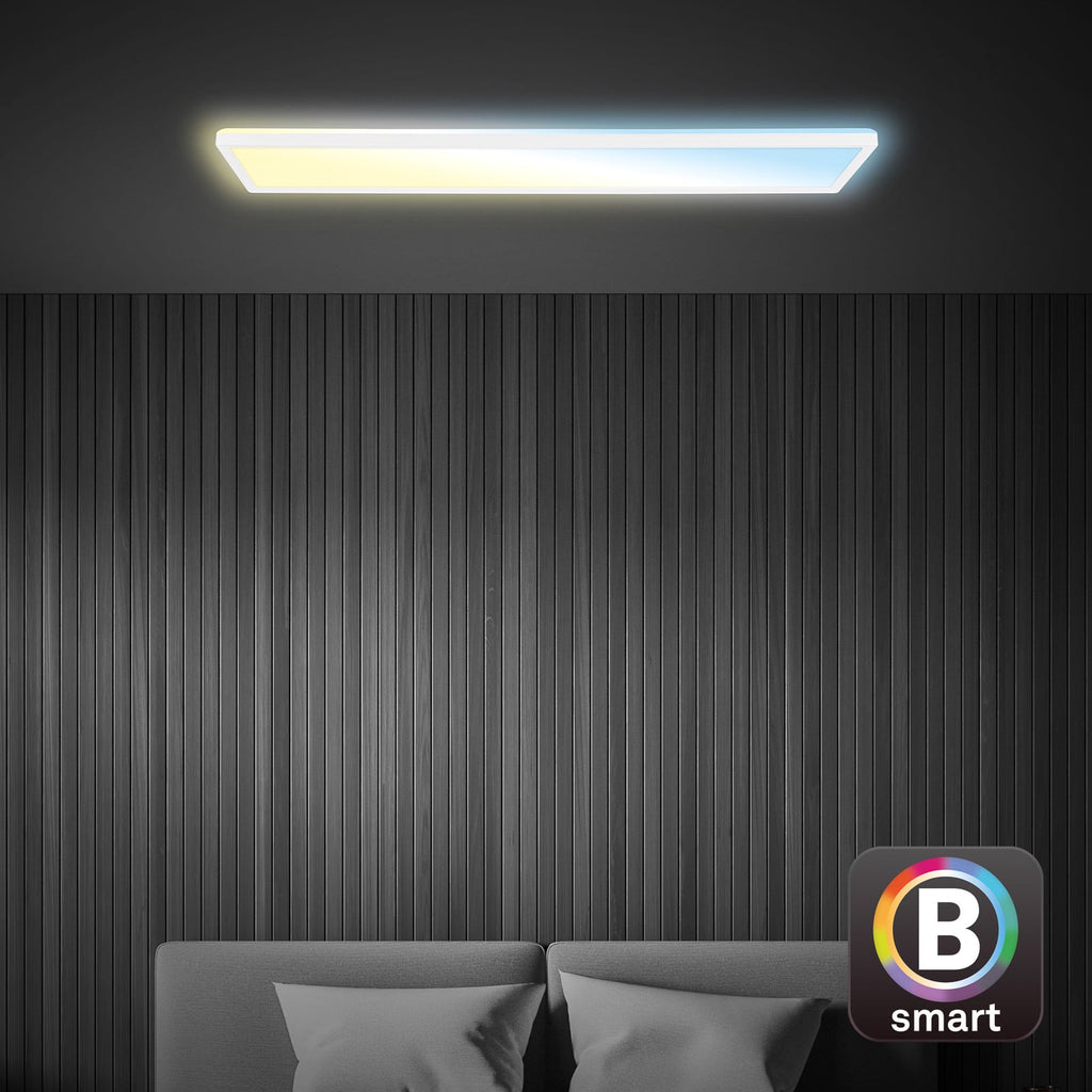 Smart LED taklampe Tava CCT dimbar hvit matt fjernkontroll i bruk