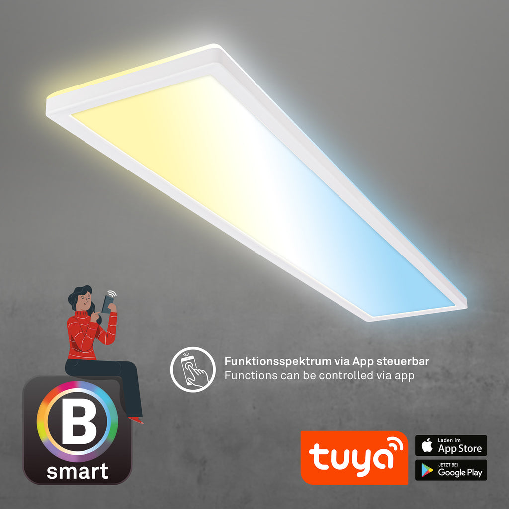 Smart LED taklampe Tava CCT dimbar hvit matt detalj av material