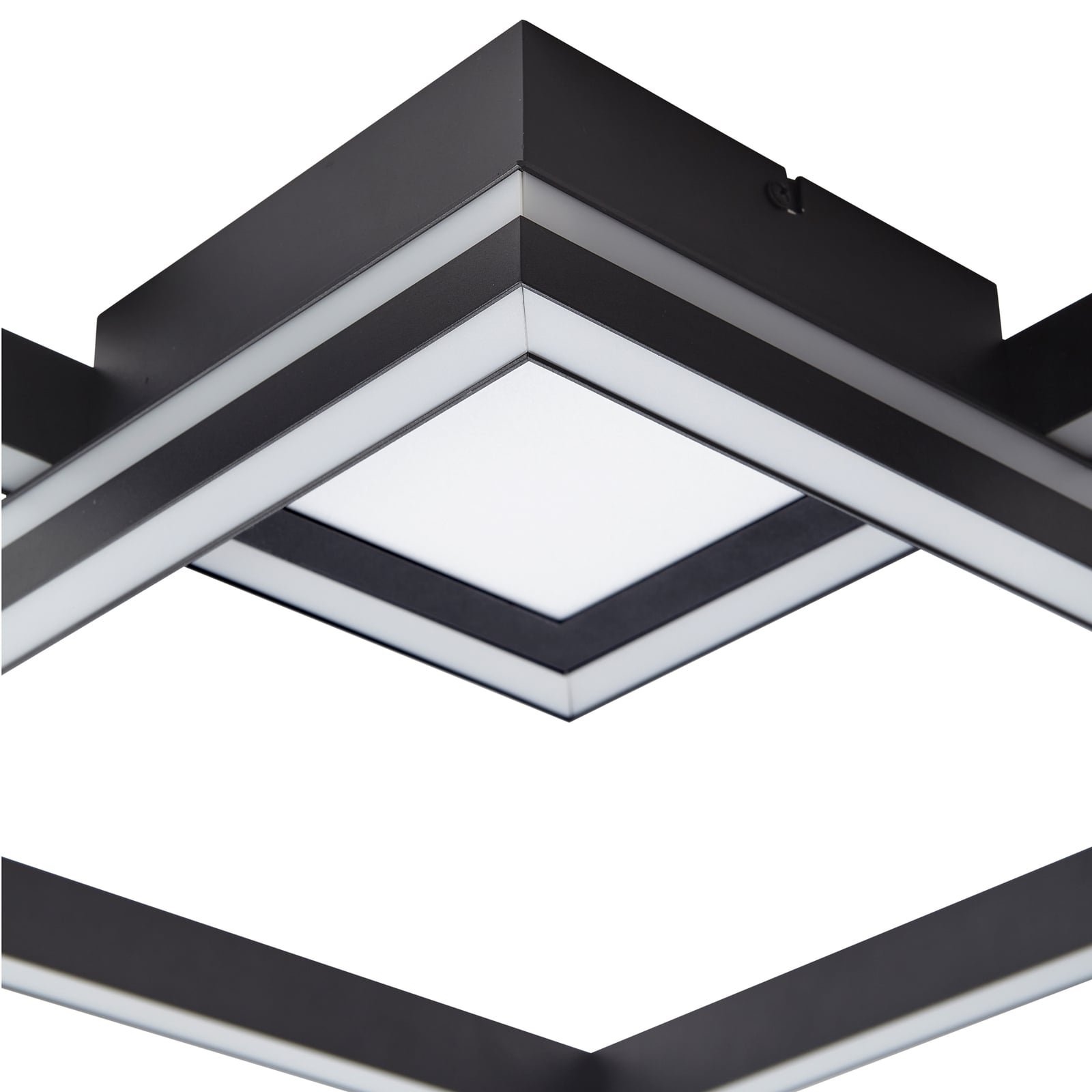 Smart LED-taklampe Tjado dimbar RGB CCT 85x57 cm svart lys