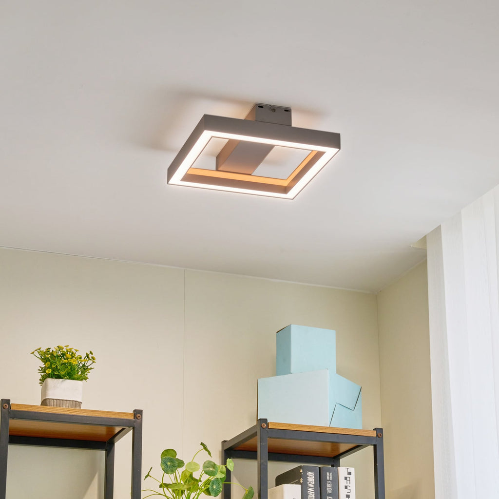 Smart LED-taklampe Tjado dimbar RGBW Ø30 cm hvit forfra