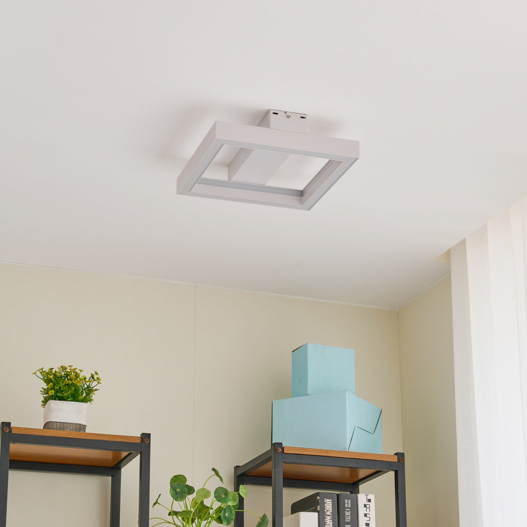 Smart LED-taklampe Tjado dimbar RGBW Ø30 cm hvit bakside