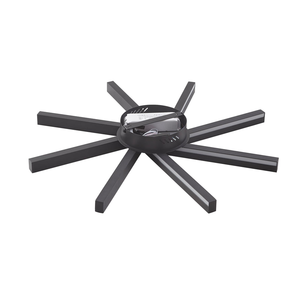 Smart LED-taklampe Tjado svart lys i bruk