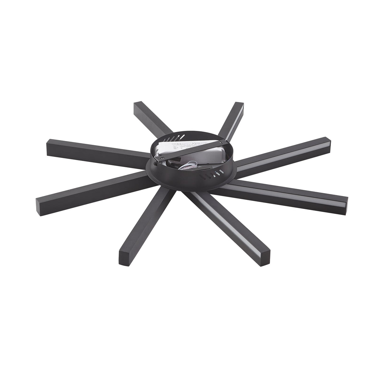 Smart LED-taklampe Tjado svart lys i bruk