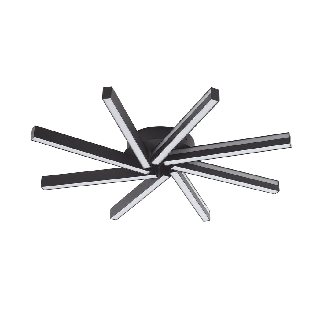 Smart LED-taklampe Tjado svart montert i rom